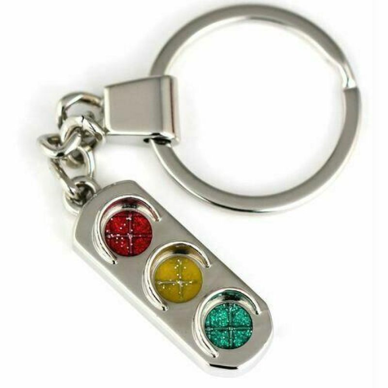 StreetFX Keyrings - MINI TRAFFIC LIGHT NOVELTY CAR KEY RING 3D