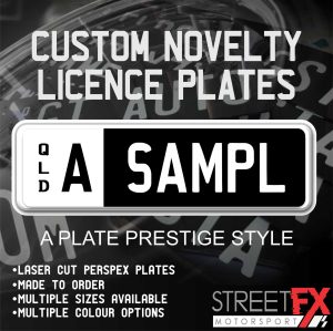 Custom Novelty A Style Prestige Licence Plates - Premium Style