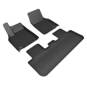 3D MAXpider 2026 Tesla Model Y Juniper Kagu 1st & 2nd Row Floormats - Black