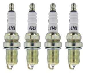 ACCEL C-Cut Performance Spark Plugs 0414S-4 Plug, Shorty, U-Groove, Gasket Seat, 14mm Thread, .750 in. Reach, Projected Tip, Resistor, Set of 4