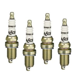 ACCEL C-Cut Performance Spark Plugs 0416S-4 Plug, Shorty, Electrode, Gasket Seat, 14mm Thread .750 in. Reach, Projected, Resistor, Set of 4