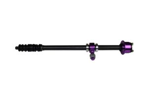 Steering Column - Adjustable - 22.5-32 in Length - 3/4-20 in Spline - Aluminum - Black Paint - Kit