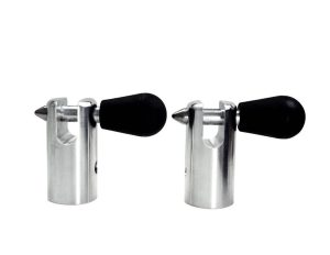 Clevis Bracket - Bolt-On - 3/8 in Pin - Aluminum - Natural - Accu-Force Spring Smasher - Pair