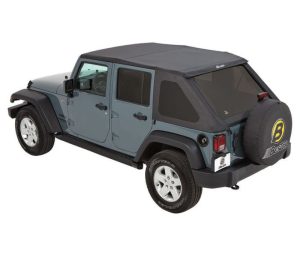 Bestop 07-18 Jeep Wrangler JK 4-Door A-Top Trektop (Blk Diamond Tinted Windows No Door Skins)