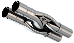 Borla Universal Hydroformed Switchfire X-Pipe 3in ID 3in OD Outlets W/ Notches