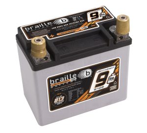 Braille Battery No-Weight Standard Batteries B129 Battery, AGM, 12 V, Starting, 323 Cold Cranking Amps, Top and Side Terminals, Left Positive, Each