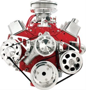 Billet Specialties Serpentine Conversion Pulley Kits FM2121PC Kit, Conversion, Aluminum, Polished, Chevy, Small Block, Kit