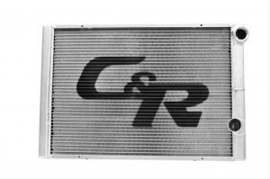 PWR North America Drag Race Radiators 940-00000 Radiator, Race, Crossflow, 2 Rows, Aluminum, Natural, Single Fan, Kit