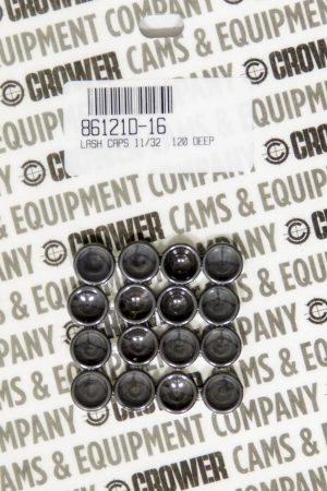Valve Lash Cap - 0.120 in Thick - 11/32 in Valve Stems - Chromoly - Natural - Set of 16
