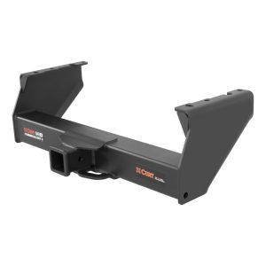 CURT Class 5 Receiver Hitch 15800 Hitch, V, Black Powdercoated, Chevy, Dodge, GMC, Ram, Each