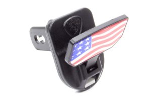 Hitch Step - HD Universal - 2 in Receiver - Fold-Away - Embossed American Flag - Steel - Black Paint - Each