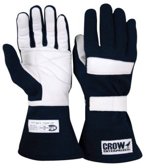 Driving Gloves - Junior Standard - SFI 3.3/5 - Double Layer - Nomex - Black - Youth Medium - Pair