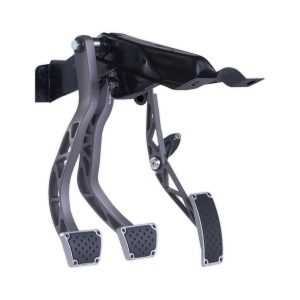 Clayton Machine Muscle Car Pedal Assemblies MCP-A1-M Throttle Pedal, Musclecar, Billet Aluminum, Graphite Powdercoated, Firewall Mount, Rubber Insert, Buick, Chevy, Oldsmobile, Pontiac, Kit