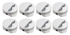 D.S.S. E Series Forged Pistons 8715-4030 Pistons, E-Series, Forged, Flat, 4.030 in. Bore, Chevy, Set of 8
