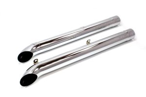 Doug's Headers Corvette Side Pipes for 1963-1982 CORVETTE - D930-C Pipes, Exhaust, Non-shielded Pipe Style, Steel, Chrome, 4 in Inlet/Outlet, 44.750 in Length, Chevy, Pair