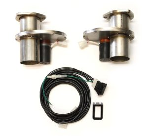 Doug's Headers Electric 2.5 Inch Exhaust Cutouts Kit DEC250A Cutouts, Electric, Stainless Steel, Bolt-On, 2.50 in. Diameter, Wiring Harness, Pair