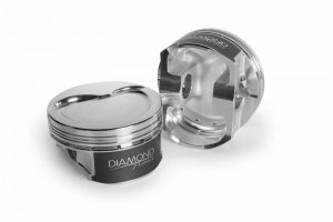 Diamond Pistons Competition Series 11521-R1-8 Pistons, Dish, Series, Forged Aluminum, 4.030 in. Bore, -15.00cc Head Volume, Chevy, LS, Set of 8