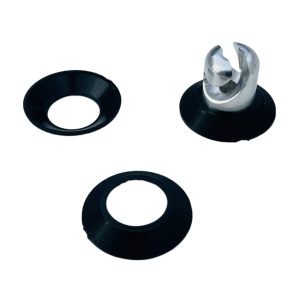 Flat Washer - 0.4 in ID - 0.75 in OD - 0.025 in Thick - Nylon - Black - Quick Release Fastener - Set of 25