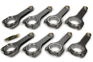 Connecting Rod - Light Series - H Beam - 6.000 in Long - Bushed - 7/16 in Cap Screws - Forged - Steel - Small Block Chevy - Set of 8
