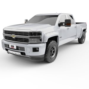 EGR Bolt-On Look Color Match Fender Flares 791574-GAZ Flares, Bolt On Look, ABS Plastic, Summit White, 2.00 in. Wide, Chevy, Silverado, Front and Rear, Set of 4