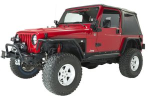 Fishbone Offroad 97-06 Jeep Wrangler TJ Steel Tube Fenders Front 3In Flare - Blk Textured Powdercoat