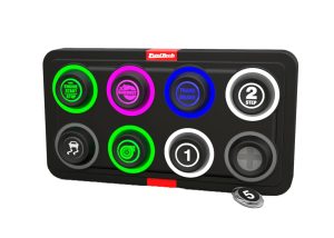 FuelTech SwitchPanel Mini 5022100302 Electrical Switch Panel, Mini, 8 Switches, Lighted, Push Button, Black, Each