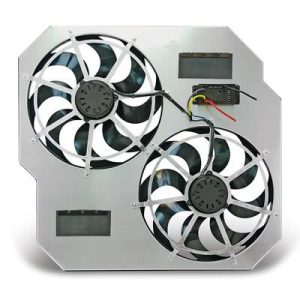15 Inch 5,500 CFM Flex-A-Lite Direct-Fit Dual Electric Fan 104641 Fan, Dual, Monster, in. Diameter, Puller, cfm, Black/Silver, Dodge, Diesel, Each
