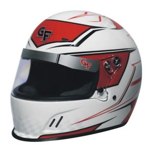 G-FORCE CMR Graphics Helmets 13402LRGRD Helmet, Graphics, Full Face, CRM 2016, White/Red, Clear Polycarbonate Shield, EPS Liner, Vented, Youth Large, Each