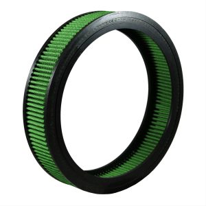 Green Filter High Performance Factory Replacement Air Filters 2073 Element, Round, Woven Cotton, Green, Buick, Cadillac, Chevy, GMC, Oldsmobile, Pontiac, Each