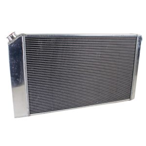Griffin Performance Fit Radiator Combos CU-70008 and Fan, Aluminum, Crossflow, Dual Fans, 33.25 in. Width, 18.5 in. Height, Transmission Cooler, Buick, Chevy, Oldsmobile, Kit