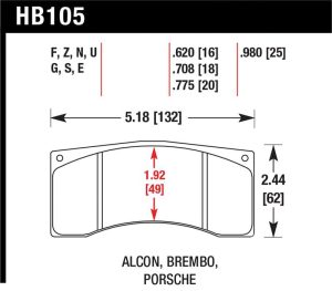 Hawk Alcon B Caliber HP+ Street Brake Pads
