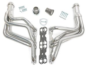 Hedman Street Headers 66104 Headers, Street, Long Tube, Steel, Silver Ceramic Coated, Chevy, Small Block, Pair