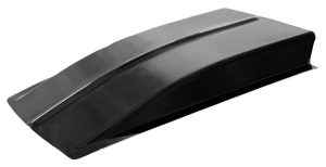 Harwood Fiberglass Cowl Induction Hood Scoops 1107 Scoop, Z-28 Style Induction, 42 in. Long, 26 in. Wide, 4 in. Tall, Fiberglass, Black Gelcoat, Each