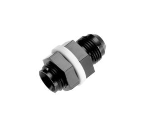 Redhorse Performance 8832 Series High-Flow Bulkhead Fittings 8832-12-2 Fitting, -12 AN Thread, Straight, Aluminum, Black Anodized, Each
