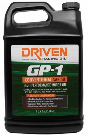 50 Driven Racing Oil GP-1 High Performance Conventional Motor 19516 Engine Oil, Conventional, Mineral, 50W, 1 Gallon, Each