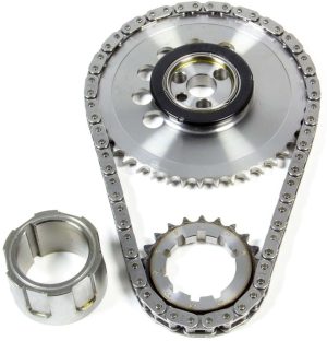 Timing Chain Set - Single Roller - Keyway Adjustable - Needle Bearing - Billet Steel - GM LS-Series - Kit