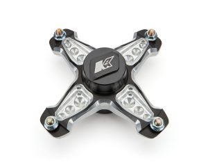 Wheel Hub - Front - Passenger Side - 4 Pin - Direct Mount - Bearings - Aluminum - Black Anodized - Micro / Mini - Each
