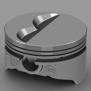 Piston - KB Series - Hypereutectic - 4.040 in Bore - 1/16 x 1/16 x 3/16 in Ring Grooves - Minus 7.00 cc - Small Block Chevy - Set of 8