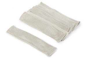 Spark Plug Boot Sleeve - KoolSox - 0.75 in Diameter - 8 in Long - Braided Fiberglass - Silver - Set of 8