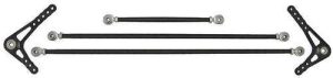 Throttle Linkage - Bell Crank / Hardware / Linkage / Rod Ends - Aluminum - Black Anodized - Sprint Car - Kit