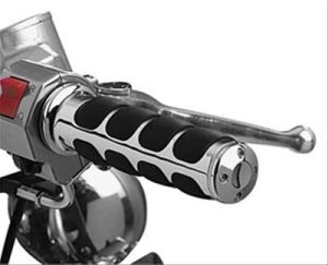 Kuryakyn ISO Grips 6235 Grips, ISO, Aluminum, Chrome, 125mm Length, Twist Throttle Compatible, 1 in. Bar Diameter, Pair
