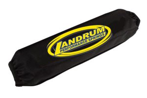 Coil-Over Cover - 3 in ID - 14 in Long - Elastic Ends - Hook and Loop Closure - Polyester - Black - Each