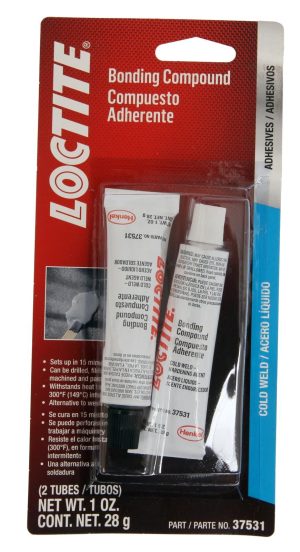 Loctite Locweld Bonding Repair Epoxy 495540 Adhesive, Compound, Adhesive, High-Strength, Oil Resistant, 2 oz., Each