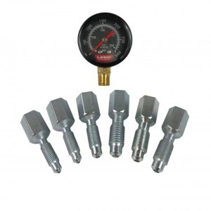 LEED Brakes Brake Pressure Gauge Kits BPG001 Gauge, 0-3000 psi, 1 5/8 in. Diameter, Analog, Full Sweep, Black Face, Kit
