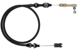 Lokar Midnight Series Throttle Cables XTC-1000HT36 Cable, Series, Black Braided Stainless, Black Fittings, 36 in. Long, Carbureted, Universal, Each