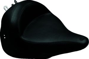 Mustang Motorcycle Seats Powersports 76232 05-17 Harley Deluxe (With Standard Rack) Harley Wide Touring Solo Seat - Black