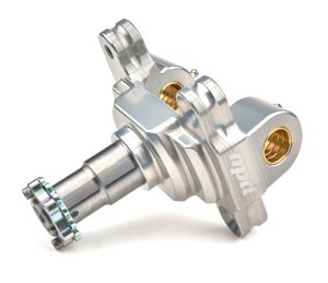 Spindle - Pavement - Stepped Snout - Front - Steel - Snout - Aluminum - Clear Anodized - Each