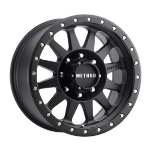 Method Race Wheels MR304 Double Standard Matte Black MR30478580500 Wheel, Race, Standard, Aluminum, Black, 17 in. x 8.5 in., 8 x 6.5 in./8 x 165.10mm Bolt Circle, 4.75 in. Backspace, Each
