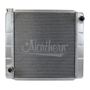 Radiator - Race Pro - 21.5 in W x 19.625 in H x 3.125 in D - Passenger Side Inlet - Driver Side Outlet - Aluminum - Universal - Each