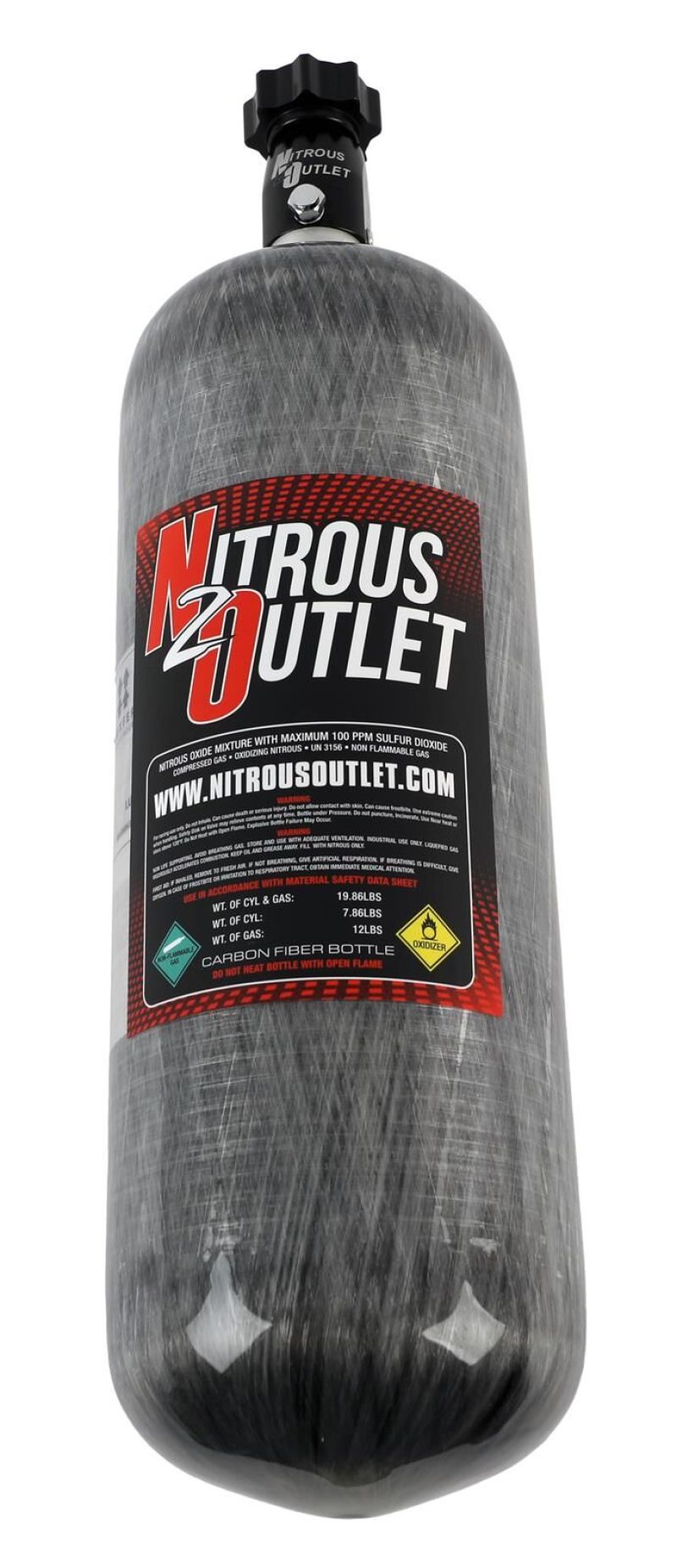 Nitrous Outlet Oxide Bottles 00-30145 Bottles, 12 lbs. Capacity